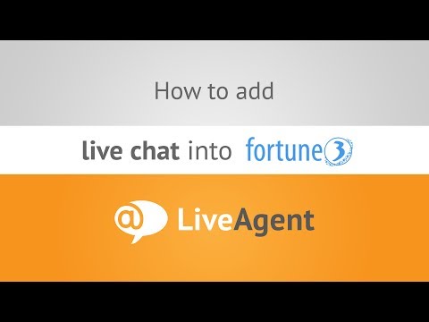 Youtube video: How to add live chat to Fortune 3  www.liveagent.com