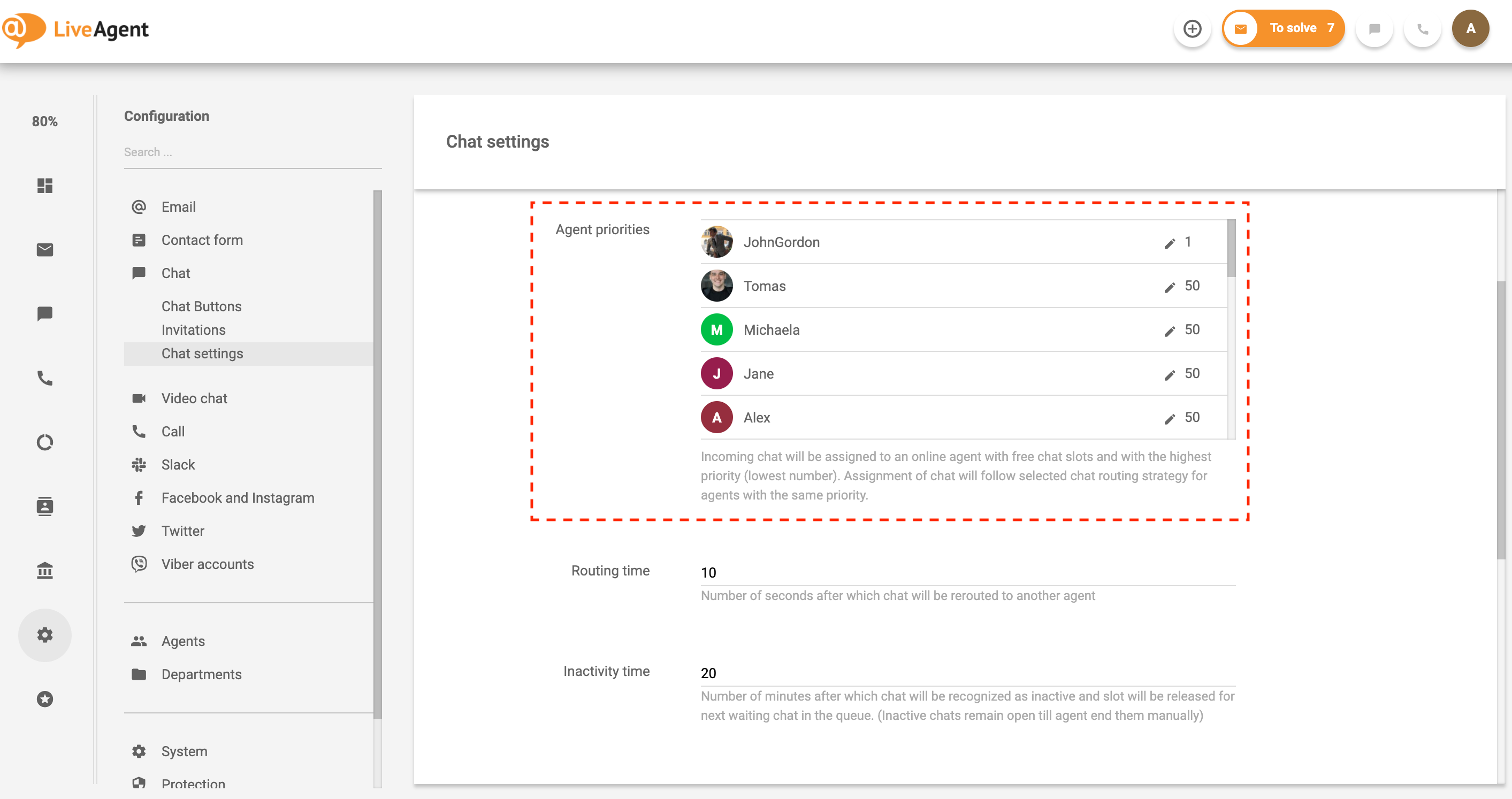 автоматично-чат-разпределение-приоритет-на-служителите-LiveAgent