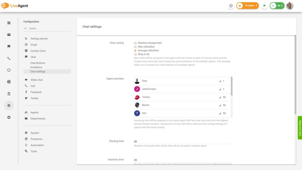 безплатен-софтуер-за-управение-чат-пренасочване-LiveAgent
