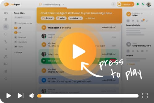 Video of request for proposal in LiveAgent