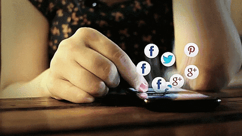 scrolling through social media - gif